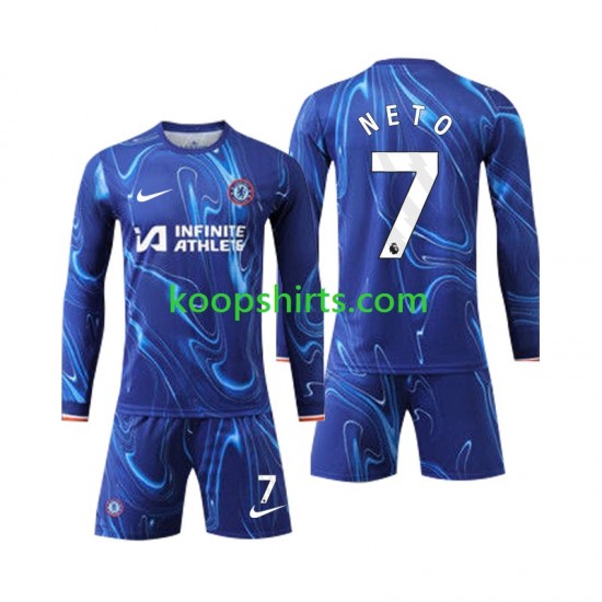 Chelsea Thuis Tenue Kinder Voetbalshirts Neto 7 2024-2025 Lange Mouwen Chelsea Thuis Tenue Kinder Voetbalshirts Neto 7 2024-2025 Lange Mouwen