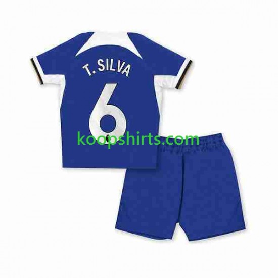Chelsea Thuis Tenue Kinder Voetbalshirts T.SILVA 6 2023-2024 Korte Mouwen Chelsea Thuis Tenue Kinder Voetbalshirts T.SILVA 6 2023-2024 Korte Mouwen