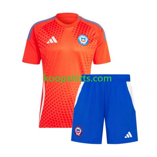 Chili Uit Tenue Kinder Voetbalshirts Copa America 2024 Korte Mouwen Chili Uit Tenue Kinder Voetbalshirts Copa America 2024 Korte Mouwen