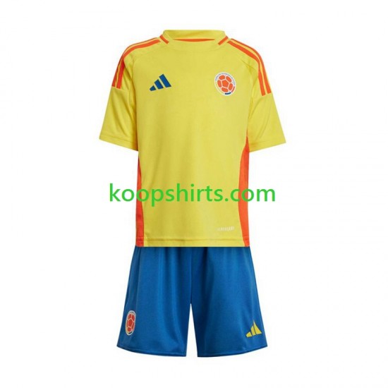 Colombia Thuis Tenue Kinder Voetbalshirts Copa America 2024 Korte Mouwen Colombia Thuis Tenue Kinder Voetbalshirts Copa America 2024 Korte Mouwen