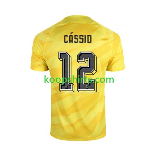 Corinthians Doelman Uit Tenue Heren Voetbalshirts Cassio 12 2023-2024 Korte Mouwen