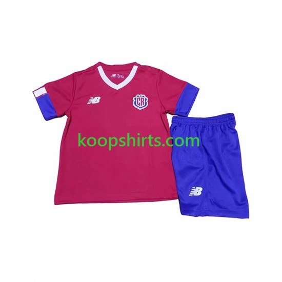 WK 2022 Costa Rica Thuis Tenue Kinder Voetbalshirts Korte Mouwen WK 2022 Costa Rica Thuis Tenue Kinder Voetbalshirts Korte Mouwen