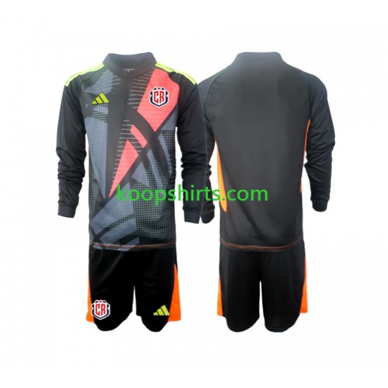 Costa Rica Doelman Derde Zwart Tenue Kinder Voetbalshirts 2024 Lange Mouwen Costa Rica Doelman Derde Zwart Tenue Kinder Voetbalshirts 2024 Lange Mouwen