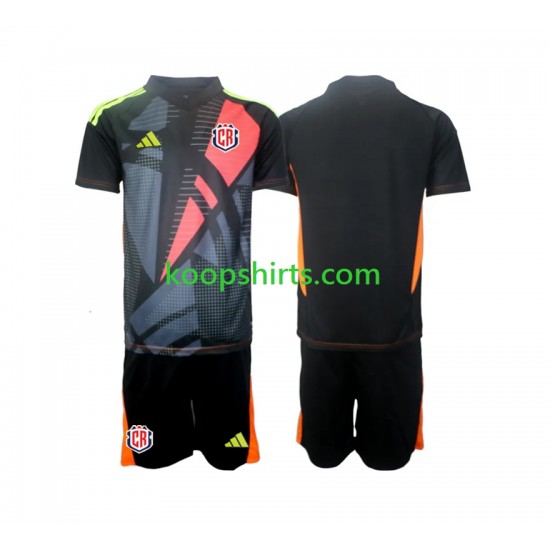 Costa Rica Doelman Derde Zwart Tenue Kinder Voetbalshirts 2024 Korte Mouwen Costa Rica Doelman Derde Zwart Tenue Kinder Voetbalshirts 2024 Korte Mouwen