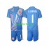 Costa Rica Doelman Thuis Blauw Tenue Kinder Voetbalshirts Keylor Navas 1 2024 Korte Mouwen