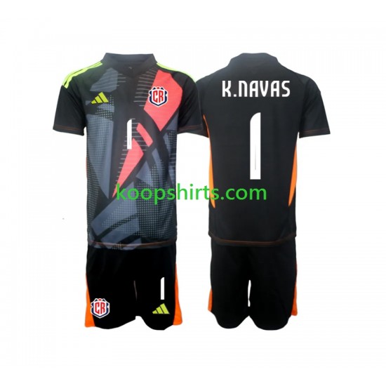 Costa Rica Doelman Derde Zwart Tenue Kinder Voetbalshirts Keylor Navas 1 2024 Korte Mouwen Costa Rica Doelman Derde Zwart Tenue Kinder Voetbalshirts Keylor Navas 1 2024 Korte Mouwen