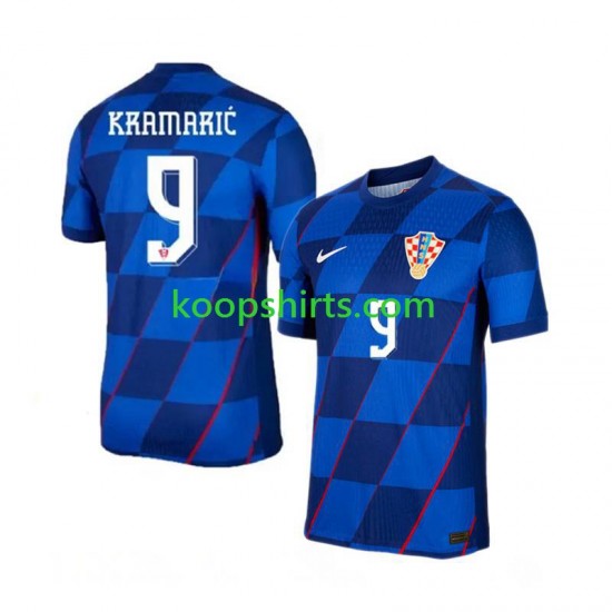 EK 2024 Kroatië Uit Tenue Heren Voetbalshirts Andrej Kramaric 9 Korte Mouwen EK 2024 Kroatië Uit Tenue Heren Voetbalshirts Andrej Kramaric 9 Korte Mouwen
