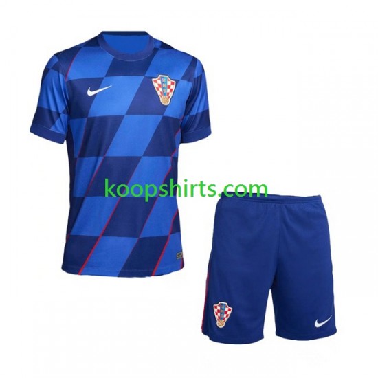 EK 2024 Kroatië Uit Tenue Kinder Voetbalshirts Korte Mouwen EK 2024 Kroatië Uit Tenue Kinder Voetbalshirts Korte Mouwen