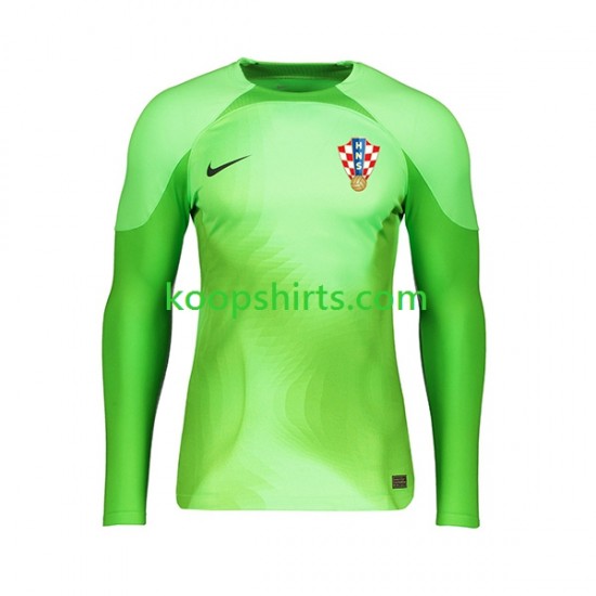 WK 2022 Kroatië Doelman Uit Tenue Heren Voetbalshirts Lange Mouwen WK 2022 Kroatië Doelman Uit Tenue Heren Voetbalshirts Lange Mouwen