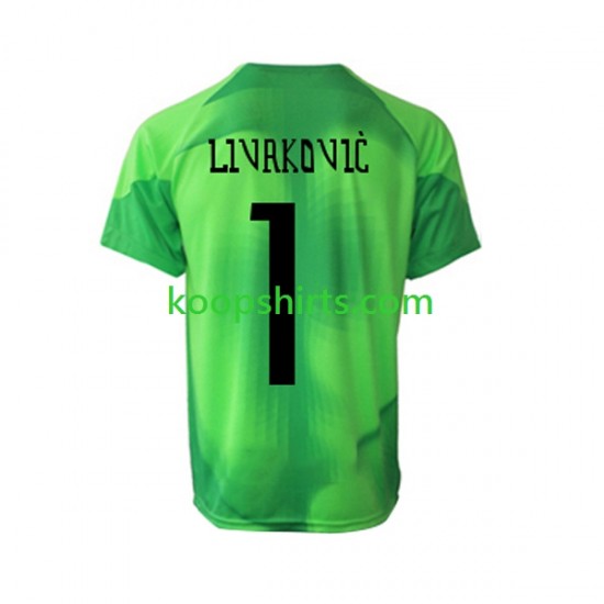 WK 2022 Kroatië Doelman Uit Tenue Heren Voetbalshirts Livakovic Korte Mouwen WK 2022 Kroatië Doelman Uit Tenue Heren Voetbalshirts Livakovic Korte Mouwen