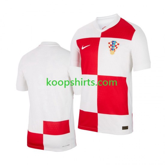 EK 2024 Kroatië Thuis Tenue Heren Voetbalshirts Korte Mouwen EK 2024 Kroatië Thuis Tenue Heren Voetbalshirts Korte Mouwen