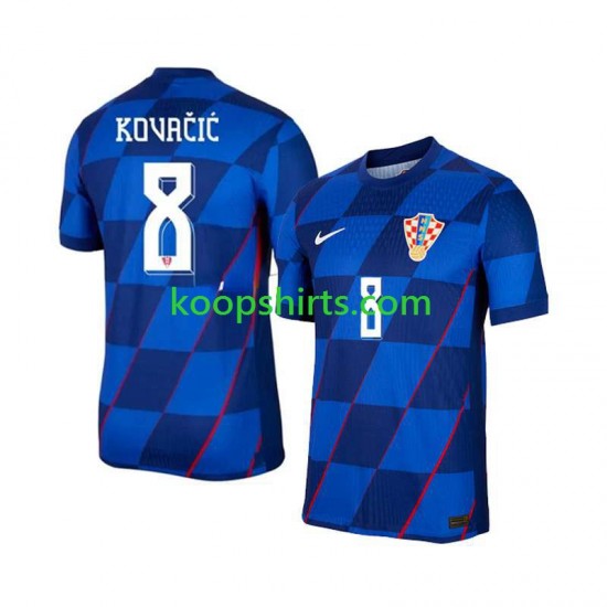 EK 2024 Kroatië Uit Tenue Heren Voetbalshirts Mateo Kovacic 8 Korte Mouwen EK 2024 Kroatië Uit Tenue Heren Voetbalshirts Mateo Kovacic 8 Korte Mouwen