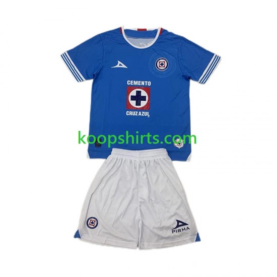 Cruz Azul Thuis Tenue Kinder Voetbalshirts 2024-2025 Korte Mouwen Cruz Azul Thuis Tenue Kinder Voetbalshirts 2024-2025 Korte Mouwen