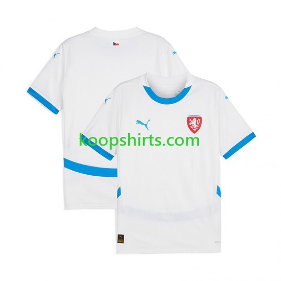 EK 2024 Tsjechië Uit Tenue Heren Voetbalshirts Korte Mouwen EK 2024 Tsjechië Uit Tenue Heren Voetbalshirts Korte Mouwen