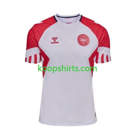Denemarken Uit Tenue Heren Voetbalshirts 2023 Korte Mouwen Denemarken Uit Tenue Heren Voetbalshirts 2023 Korte Mouwen