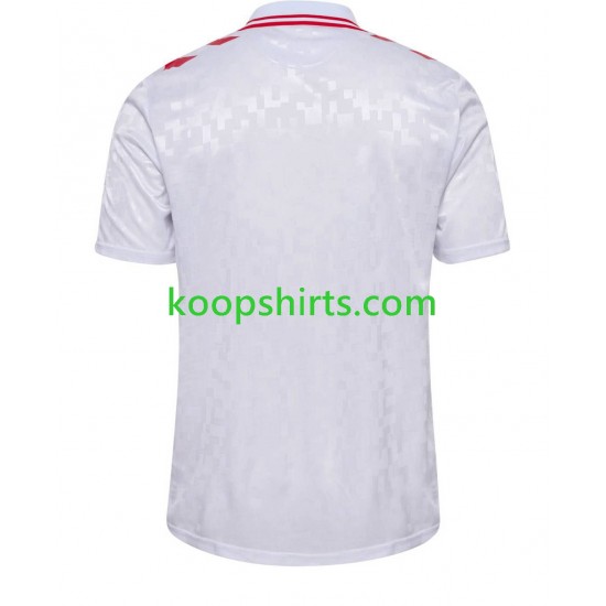 EK 2024 Denemarken Uit Tenue Heren Voetbalshirts Korte Mouwen