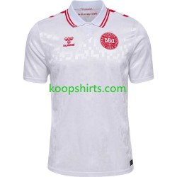 EK 2024 Denemarken Uit Tenue Heren Voetbalshirts Korte Mouwen