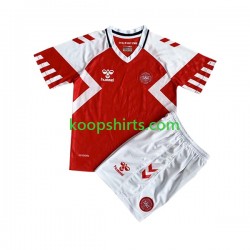 Denemarken Thuis Tenue Kinder Voetbalshirts 2023 Korte Mouwen