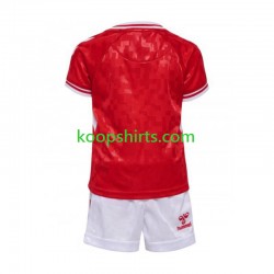 EK 2024 Denemarken Thuis Tenue Kinder Voetbalshirts Korte Mouwen