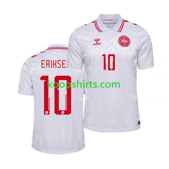 EK 2024 Denemarken Uit Tenue Heren Voetbalshirts Eriksen 10 Korte Mouwen EK 2024 Denemarken Uit Tenue Heren Voetbalshirts Eriksen 10 Korte Mouwen