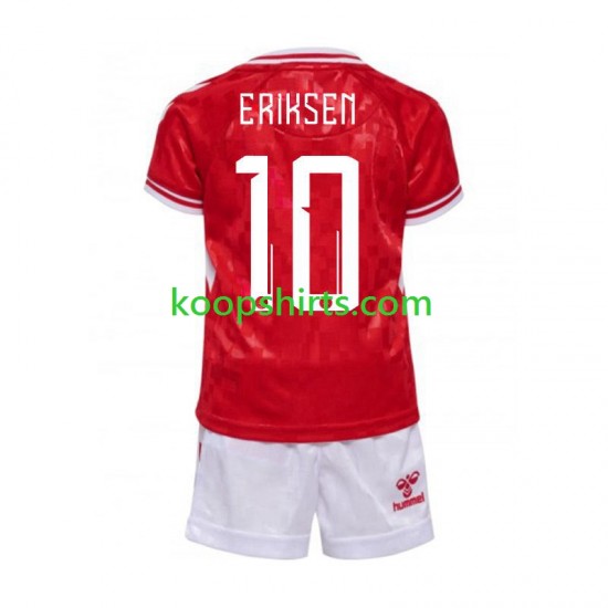 EK 2024 Denemarken Thuis Tenue Kinder Voetbalshirts Eriksen 10 Korte Mouwen EK 2024 Denemarken Thuis Tenue Kinder Voetbalshirts Eriksen 10 Korte Mouwen