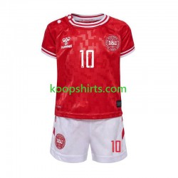 EK 2024 Denemarken Thuis Tenue Kinder Voetbalshirts Eriksen 10 Korte Mouwen
