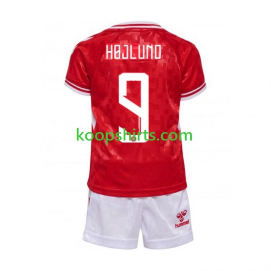 EK 2024 Denemarken Thuis Tenue Kinder Voetbalshirts Hojlund 9 Korte Mouwen EK 2024 Denemarken Thuis Tenue Kinder Voetbalshirts Hojlund 9 Korte Mouwen