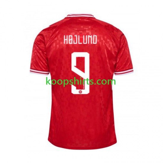 EK 2024 Denemarken Thuis Tenue Heren Voetbalshirts Hojlund 9 Korte Mouwen EK 2024 Denemarken Thuis Tenue Heren Voetbalshirts Hojlund 9 Korte Mouwen