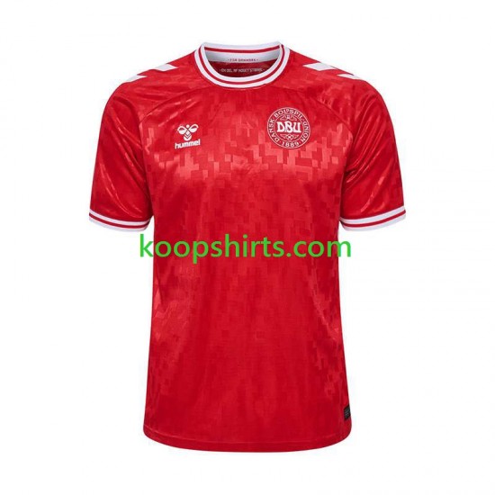 EK 2024 Denemarken Thuis Tenue Heren Voetbalshirts Korte Mouwen