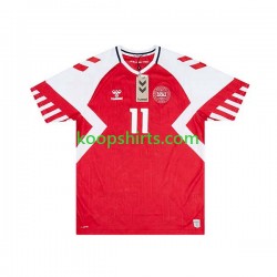 Denemarken Thuis Tenue Heren Voetbalshirts Rasmus Hojlund 11 2023-2024 Korte Mouwen