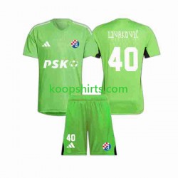 Dinamo Zagreb Doelman Thuis Tenue Kinder Voetbalshirts Livakovic 40 2023-2024 Korte Mouwen