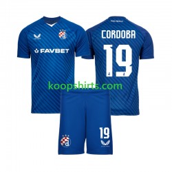 Dinamo Zagreb Thuis Tenue Kinder Voetbalshirts Juan Cordoba 19 2024-2025 Korte Mouwen
