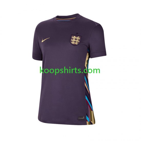 EK 2024 Engeland Uit Tenue Dames Voetbalshirts Korte Mouwen EK 2024 Engeland Uit Tenue Dames Voetbalshirts Korte Mouwen