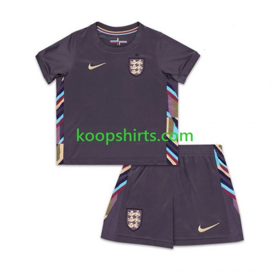EK 2024 Engeland Uit Tenue Kinder Voetbalshirts Korte Mouwen EK 2024 Engeland Uit Tenue Kinder Voetbalshirts Korte Mouwen