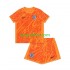 EK 2024 Engeland Doelman Thuis Oranje Tenue Kinder Voetbalshirts Korte Mouwen