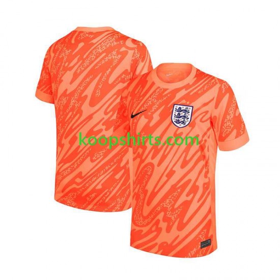 EK 2024 Engeland Doelman Thuis Oranje Tenue Heren Voetbalshirts Korte Mouwen EK 2024 Engeland Doelman Thuis Oranje Tenue Heren Voetbalshirts Korte Mouwen