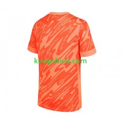 EK 2024 Engeland Doelman Thuis Oranje Tenue Heren Voetbalshirts Korte Mouwen