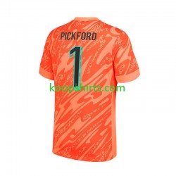 EK 2024 Engeland Doelman Thuis Oranje Tenue Heren Voetbalshirts Pickford 1 Korte Mouwen