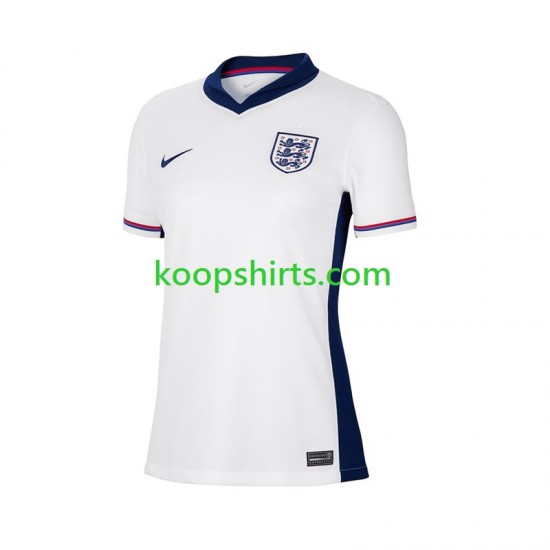 EK 2024 Engeland Thuis Tenue Dames Voetbalshirts Korte Mouwen EK 2024 Engeland Thuis Tenue Dames Voetbalshirts Korte Mouwen