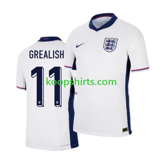 EK 2024 Engeland Thuis Tenue Heren Voetbalshirts Jack Grealish 11 Korte Mouwen EK 2024 Engeland Thuis Tenue Heren Voetbalshirts Jack Grealish 11 Korte Mouwen