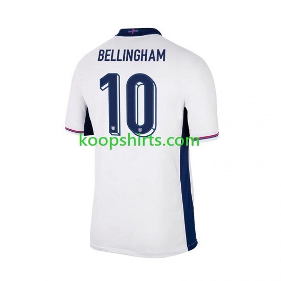 EK 2024 Engeland Thuis Wit Tenue Heren Voetbalshirts Jude Bellingham 10 Korte Mouwen