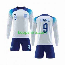 WK 2022 Engeland Thuis Tenue Kinder Voetbalshirts Kane 9 Lange Mouwen