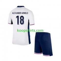 EK 2024 Engeland Thuis Tenue Kinder Voetbalshirts Trent Alexander-Arnold 18 Korte Mouwen