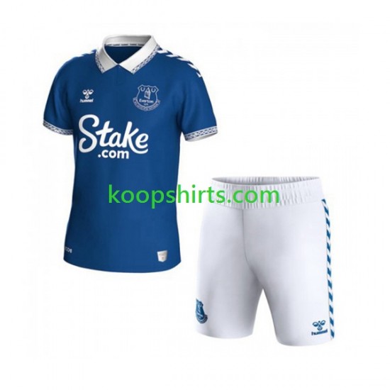 Everton Thuis Tenue Kinder Voetbalshirts 2023-2024 Korte Mouwen Everton Thuis Tenue Kinder Voetbalshirts 2023-2024 Korte Mouwen