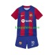 FC Barcelona Thuis Tenue Kinder Voetbalshirts Ansu Fati 10 2023-2024 Korte Mouwen