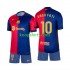 FC Barcelona Thuis Tenue Kinder Voetbalshirts Ansu Fati 10 2024-2025 Korte Mouwen