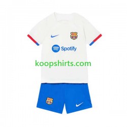 FC Barcelona Uit Tenue Kinder Voetbalshirts 2023-2024 Korte Mouwen