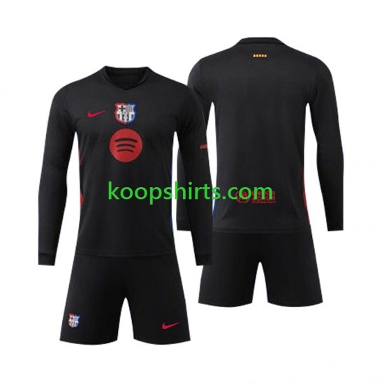 FC Barcelona Uit Tenue Kinder Voetbalshirts 2024-2025 Lange Mouwen FC Barcelona Uit Tenue Kinder Voetbalshirts 2024-2025 Lange Mouwen