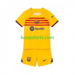 FC Barcelona Vierde Tenue Kinder Voetbalshirts 2022-2023 Korte Mouwen