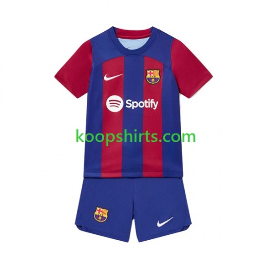 FC Barcelona Thuis Tenue Kinder Voetbalshirts 2023-2024 Korte Mouwen FC Barcelona Thuis Tenue Kinder Voetbalshirts 2023-2024 Korte Mouwen